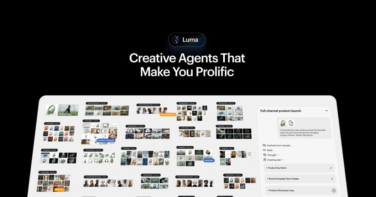 Luma Dream Machineの公式紹介画像