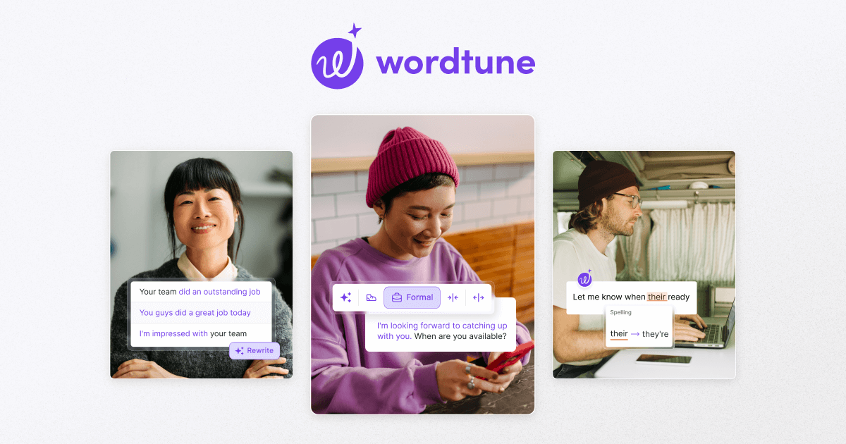 Wordtuneの公式紹介画像